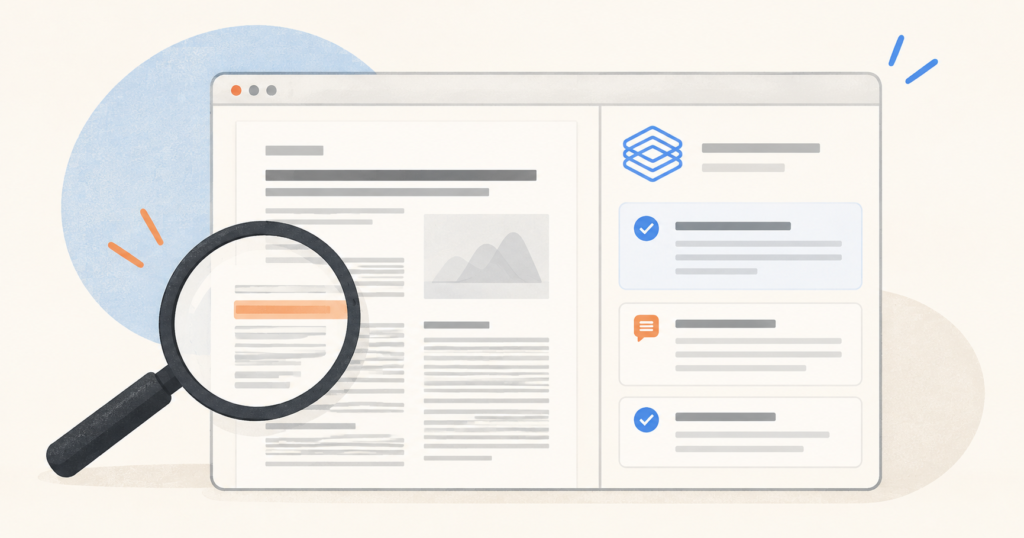 Minimalist document review interface